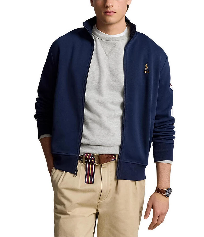 Polo Ralph Lauren Long Sleeve Double Knit Mesh Baseball Jacket