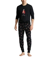 Polo Ralph Lauren Long Sleeve Sleep T-Shirt & Pants 2-Piece Pajama Set