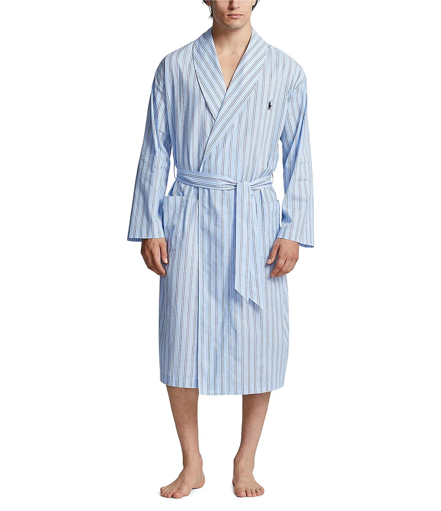 Polo Ralph Lauren Long Sleeve Striped Belted Woven Robe