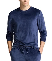 Polo Ralph Lauren Long Sleeve Velour Crew Neck Sleep Shirt