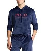 Polo Ralph Lauren Long Sleeve Velour Pullover Lounge Hoodie