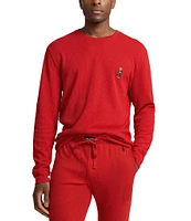 Polo Ralph Lauren Long Sleeve Waffle Bear Top and Joggers 2-Piece Pajama Set