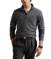 Polo Ralph Lauren Luxury Jersey Herringbone Long Sleeve Quarter-Zip Pullover