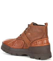 Polo Ralph Lauren Men's Oslo Low Leather and Suede Waterproof Lug Sole Boots