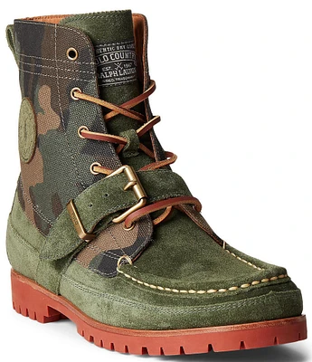 Polo Ralph Lauren Men's Ranger Suede and Camo Lug Sole Boots