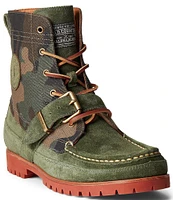 Polo Ralph Lauren Men's Ranger Suede and Camo Lug Sole Boots