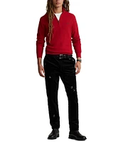 Polo Ralph Lauren Big & Tall Mesh Knit Cotton Quarter-Zip Sweater