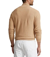 Polo Ralph Lauren Big & Tall Mesh Knit Cotton Quarter-Zip Sweater