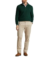 Polo Ralph Lauren Big & Tall Mesh Knit Cotton Quarter-Zip Sweater