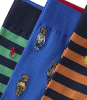 Polo Ralph Lauren Mini Bear & Stripe 3-Pack Socks