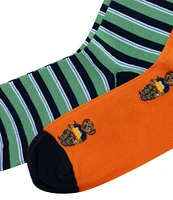 Polo Ralph Lauren Mini Surf Bear/Striped Crew Socks 2-Pack