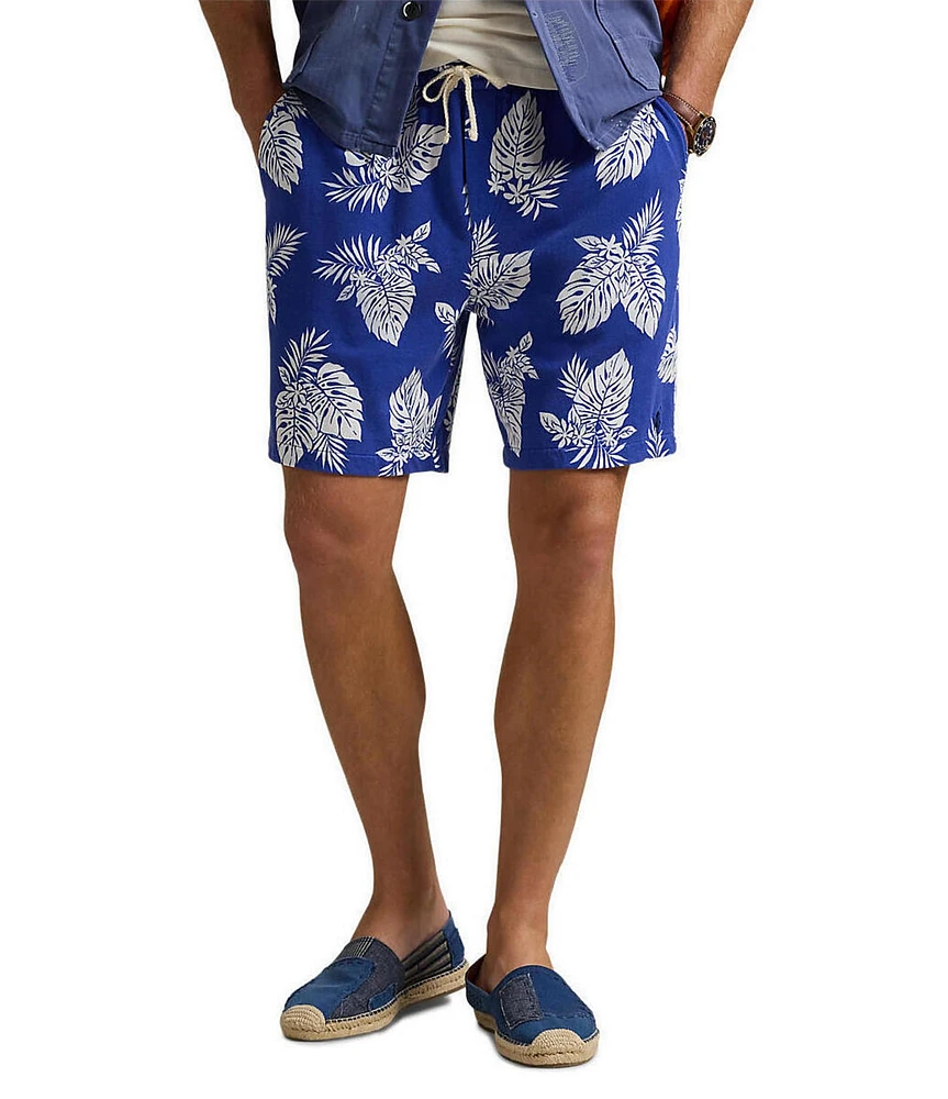 Polo Ralph Lauren Monstera-Print Spa Terry 7.5#double; Inseam Shorts