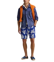 Polo Ralph Lauren Monstera-Print Spa Terry 7.5#double; Inseam Shorts