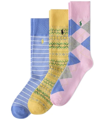 Polo Ralph Lauren Pastel Dress Socks 3-Pack