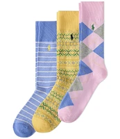 Polo Ralph Lauren Pastel Dress Socks 3-Pack