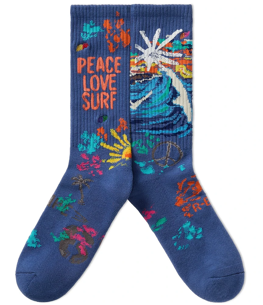 Polo Ralph Lauren Peace Love Surf Crew Socks