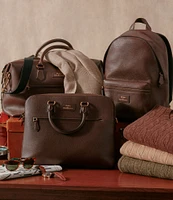 Polo Ralph Lauren Pebbled Leather Duffle Bag