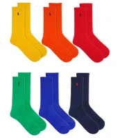 Polo Ralph Lauren Performance Cotton Crew Socks 6-Pack