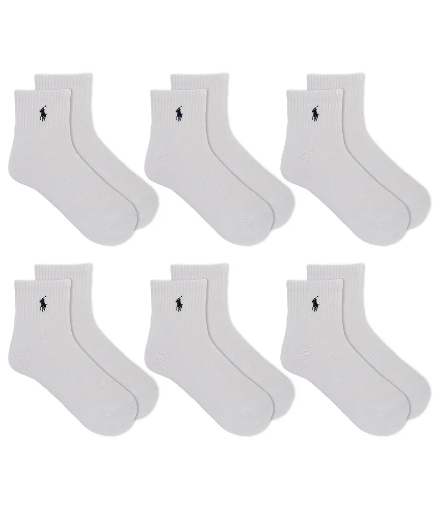 Polo Ralph Lauren Performance Cotton Quarter Socks 6-Pack