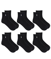 Polo Ralph Lauren Performance Cotton Quarter Socks 6-Pack