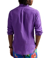 Polo Ralph Lauren Piece Dye Linen Long Sleeve Woven Shirt