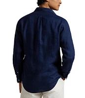 Polo Ralph Lauren Piece Dye Linen Long Sleeve Woven Shirt