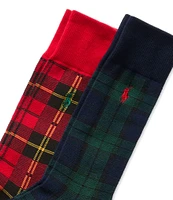 Polo Ralph Lauren Plaid & Tartan Slack Crew Socks 2-Pack