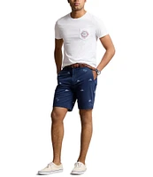 Polo Ralph Lauren Printed Stretch Chino 7#double; Inseam Shorts