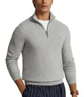 Polo Ralph Lauren Quarter-Zip Mesh-Knit Sweater