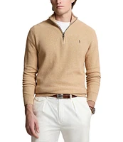 Polo Ralph Lauren Quarter-Zip Mesh-Knit Sweater