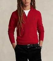 Polo Ralph Lauren Quarter-Zip Mesh-Knit Sweater