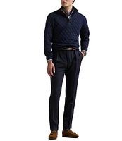 Polo Ralph Lauren Quilted Long Sleeve Double-Knit Jersey Pullover