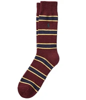 Polo Ralph Lauren Repp-Stripe Wool Blend Boot Socks