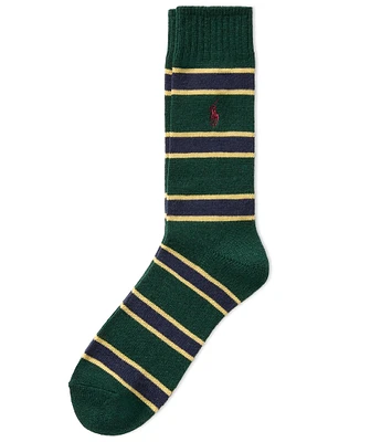 Polo Ralph Lauren Repp-Stripe Wool Blend Boot Socks