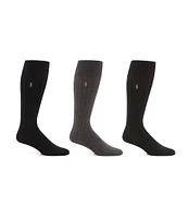 Polo Ralph Lauren Ribbed Over-the-Calf Socks 3-Pack