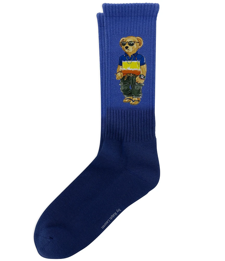 Polo Ralph Lauren Rl Surf Club Bear Crew Socks