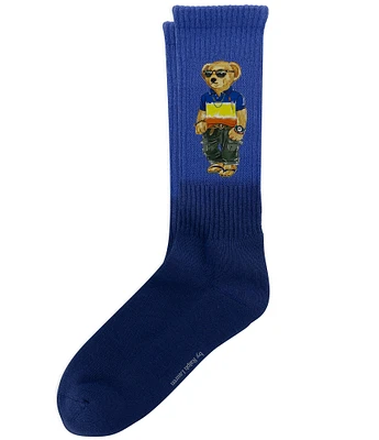 Polo Ralph Lauren Rl Surf Club Bear Crew Socks