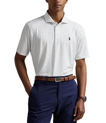 Polo Ralph Lauren RLX Classic Fit Deco Print Performance Stretch Short Sleeve Polo Shirt