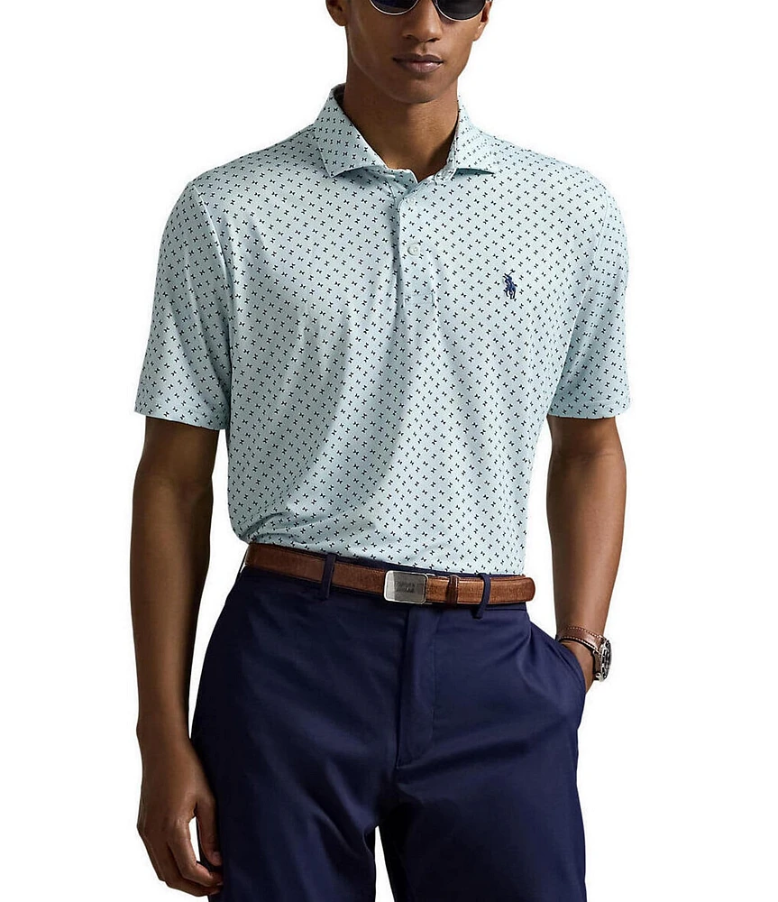 Polo Ralph Lauren RLX Classic Fit Deco Print Performance Stretch Short Sleeve Polo Shirt