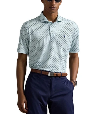 Polo Ralph Lauren RLX Classic Fit Deco Print Performance Stretch Short Sleeve Polo Shirt