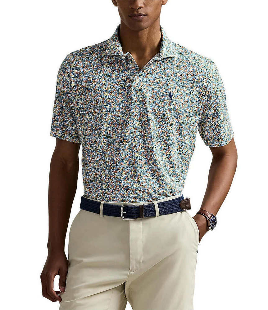 Polo Ralph Lauren RLX Classic Fit Mini Floral Print Performance Stretch Short Sleeve Polo Shirt