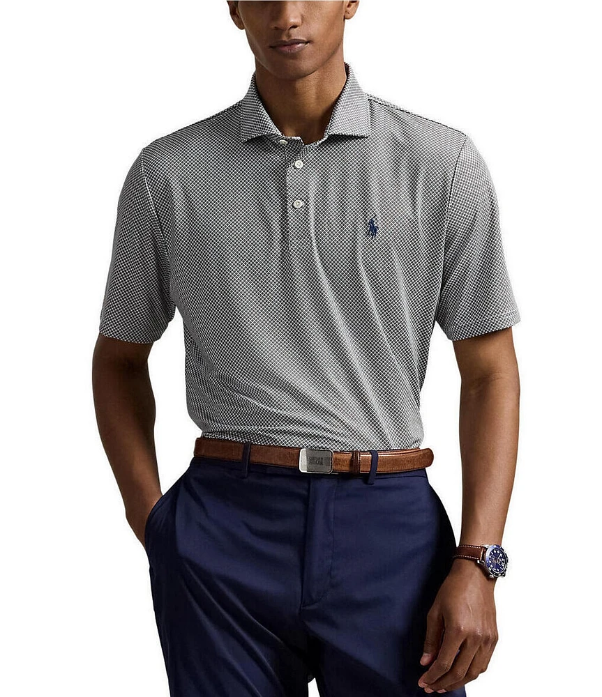 Polo Ralph Lauren RLX Golf Classic Fit Diamond Print Performance Stretch Short Sleeve Polo Shirt