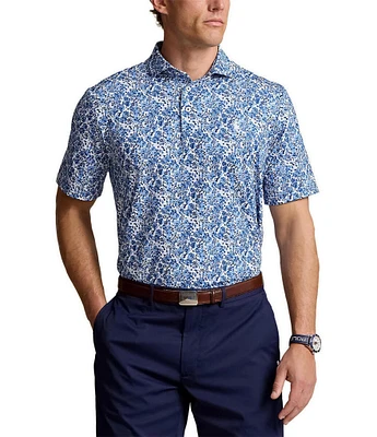 Polo Ralph Lauren RLX Golf Classic-Fit Performance Stretch Floral Print Short Sleeve Polo Shirt