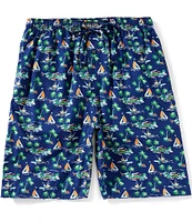 Polo Ralph Lauren Sailboat/Island Print Woven Sleep Shorts