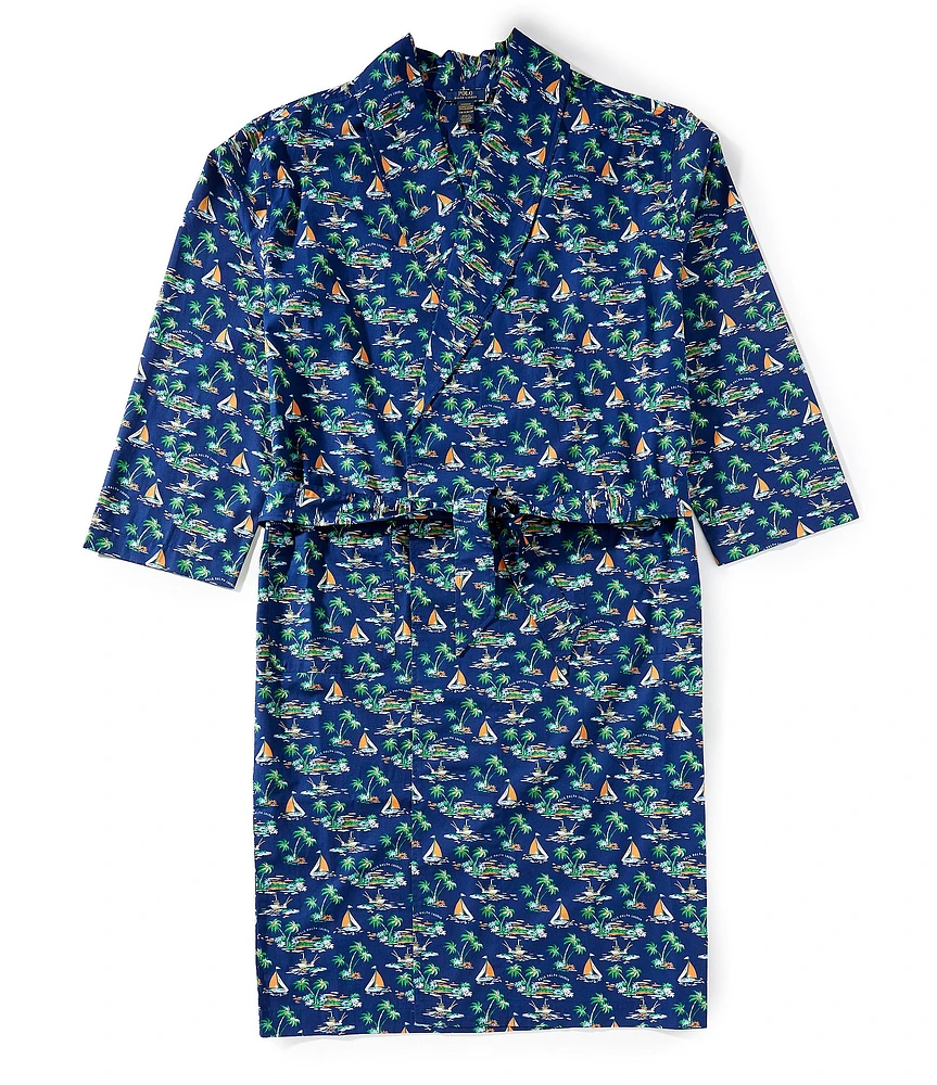 Polo Ralph Lauren Scenic Island Printed Long Sleeve Woven Robe