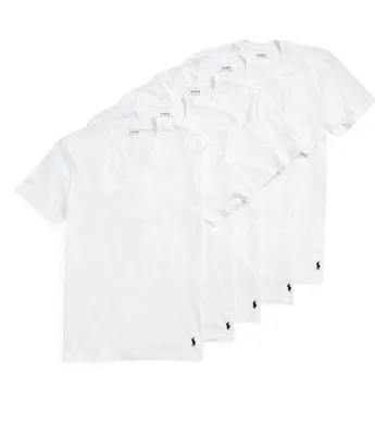 Polo Ralph Lauren Short Sleeve V-Neck Undershirt T-Shirt 5-Pack