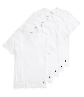 Polo Ralph Lauren Slim Fit Cotton V-Neck Undershirt T-Shirt 5-Pack