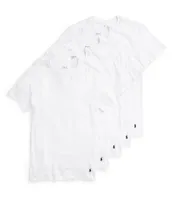 Polo Ralph Lauren Slim Fit Cotton V-Neck Undershirt T-Shirt 5-Pack