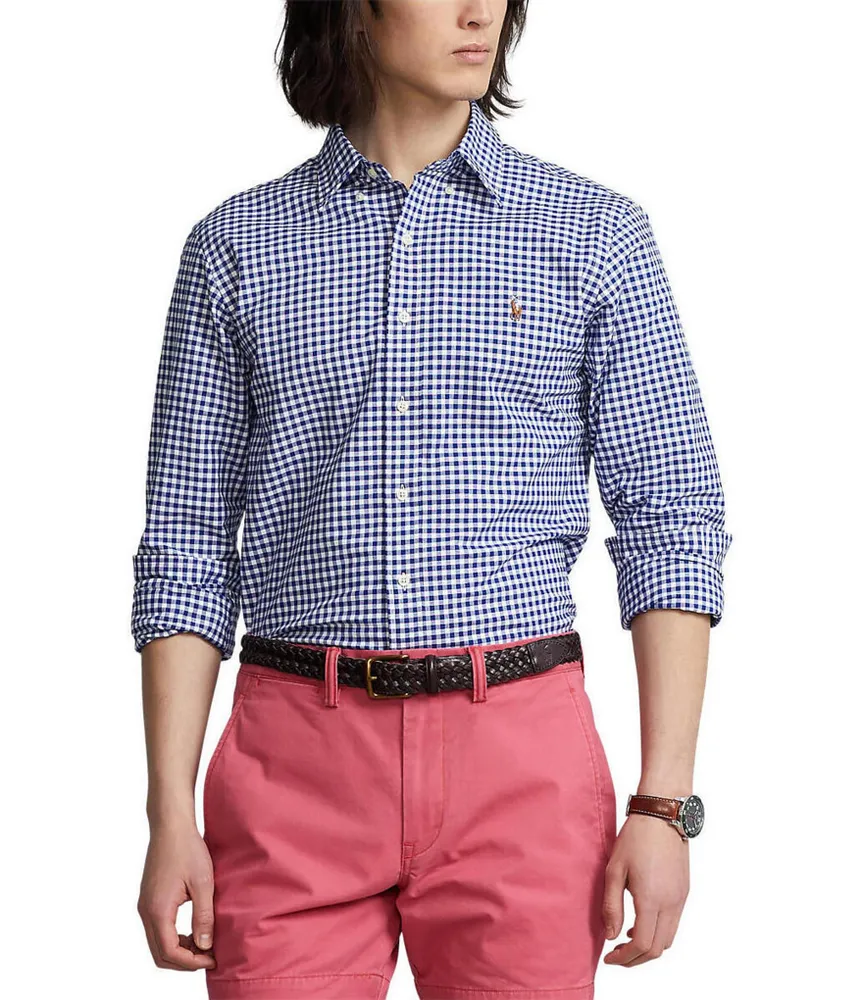 Polo Ralph Lauren Slim-Fit Gingham Stretch Long-Sleeve Woven Shirt