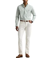 Polo Ralph Lauren Slim Fit Gingham Stretch Poplin Long Sleeve Woven Shirt